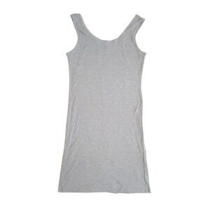 Womens Heathered Gray Tank Dress 1X Ambiance Sleeveless Casual Comfortable
